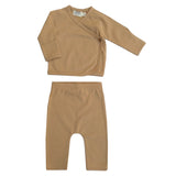 Organic Kimono Top + Bottom Set | Wheat