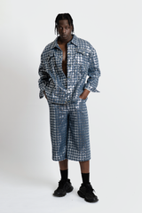 Bleu Sparked Denim Shorts