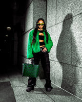 Shay Tote - Vegan Green