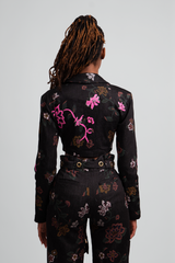 Flora Fitted Cropped Denim Set