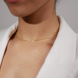 Diamond Cut Disk Chain Necklace