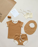 retro organic ss bodysuit | caramel
