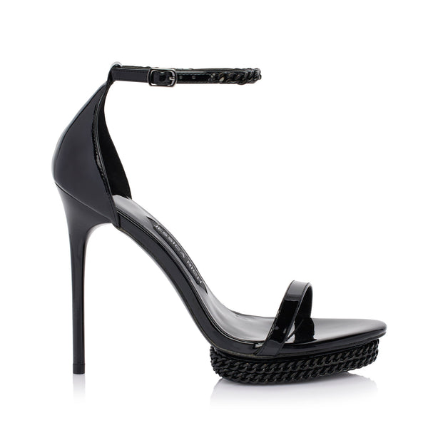 JESSICA CHAIN SANDAL 120 MM | NOIR