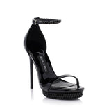 JESSICA CHAIN SANDAL 120 MM | NOIR