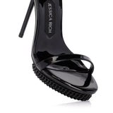 JESSICA CHAIN SANDAL 120 MM | NOIR