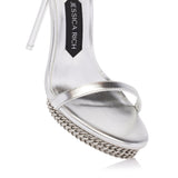 JESSICA CHAIN SANDAL 120 MM | SILVER