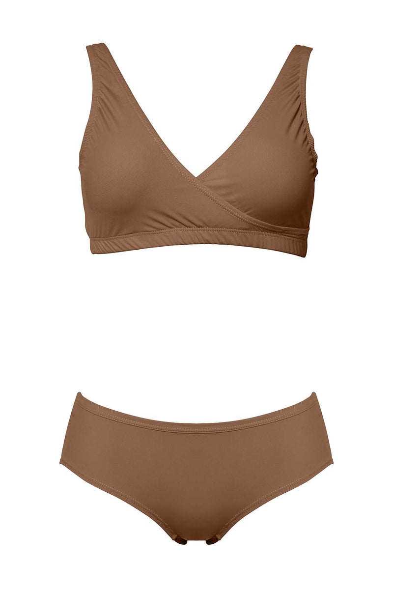 lynma crossover comfort bra COTTON- knockout nutmeg