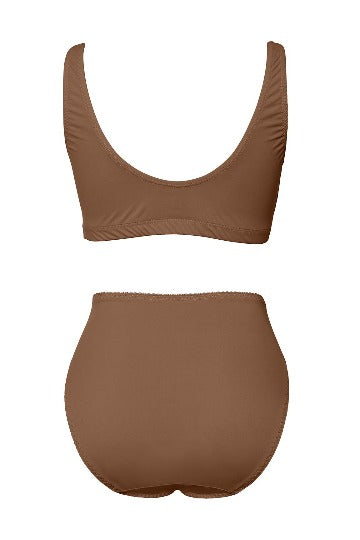 lynma crossover comfort bra COTTON- knockout nutmeg