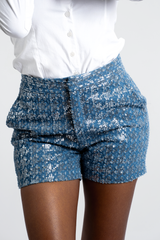 Lucy Sequin Denim Shorts