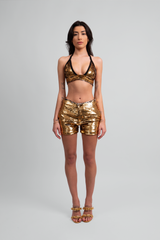 Minami Gold Sequin Bralette Top