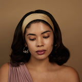 Pearl Satin-lined Tie Headband