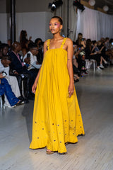 Paola Mustard Maxi Boho Dress