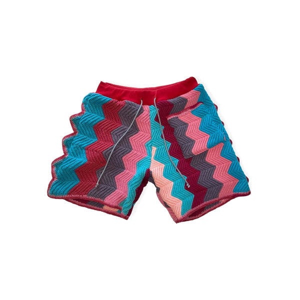 Aqua Turq Crochet Shorts