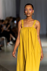 Paola Mustard Maxi Boho Dress