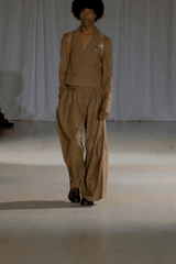 Bastien Tan Cropped Suit