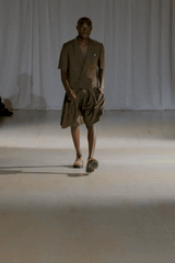 André Espresso Cropped Short Suit