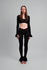 Scarlet Black Lace Knit Set