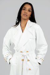 Bianca Quilted Vegan Leather Trench Coat