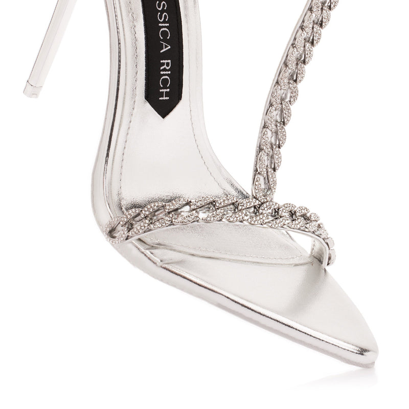 LUXE SANDAL 120 MM | SILVER