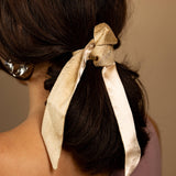 Pearl Satin-lined Tie Headband