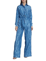Signature Tie Front Jumpsuit | Cornflower Blue