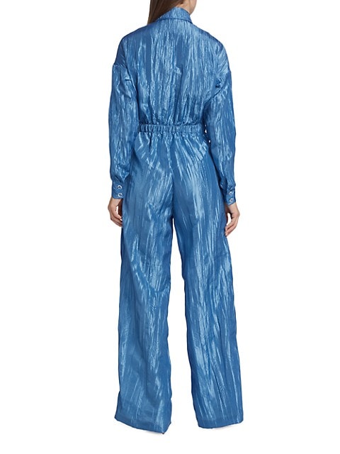Signature Tie Front Jumpsuit | Cornflower Blue