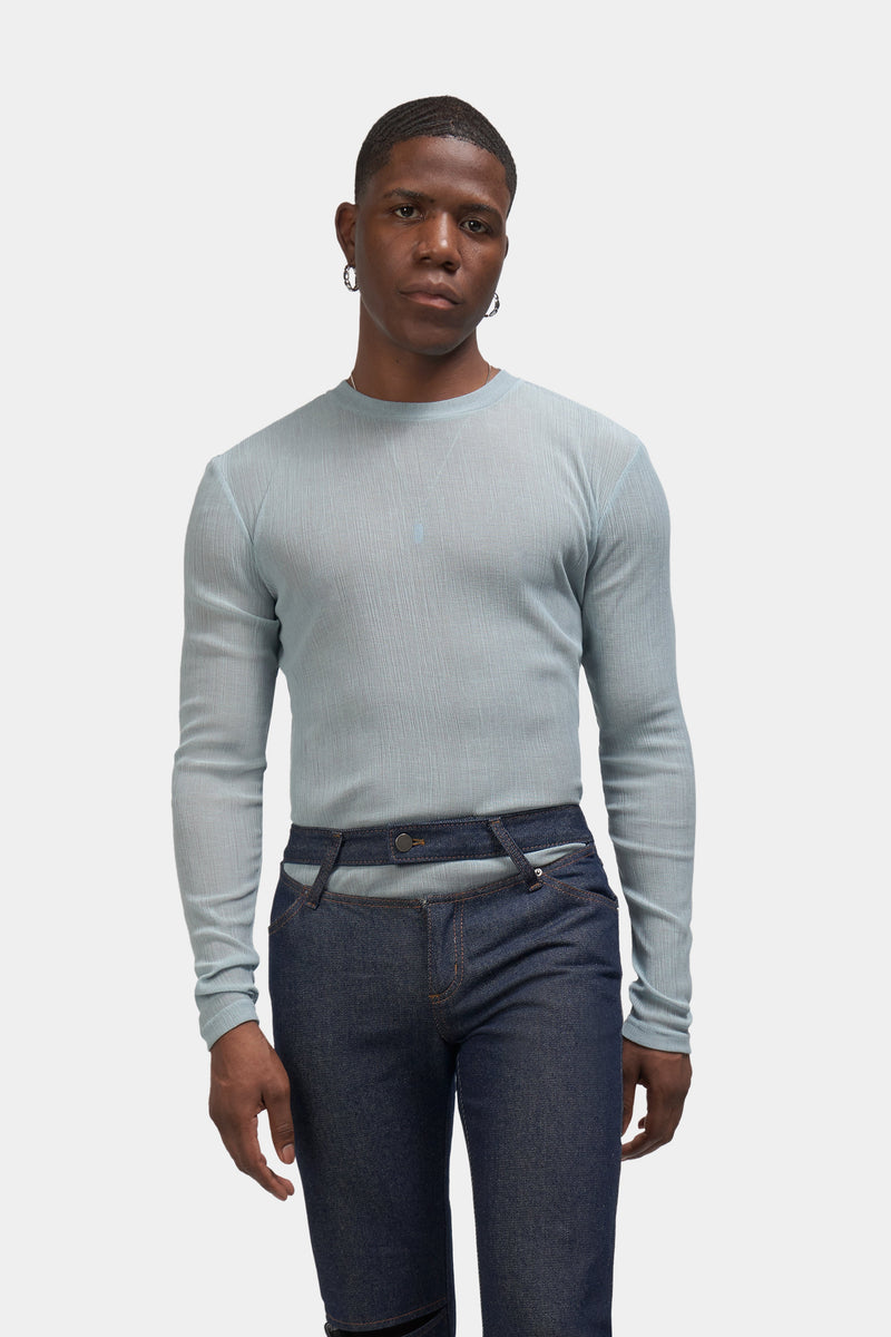 Light Blue "Uncut" Long Sleeve Shirt