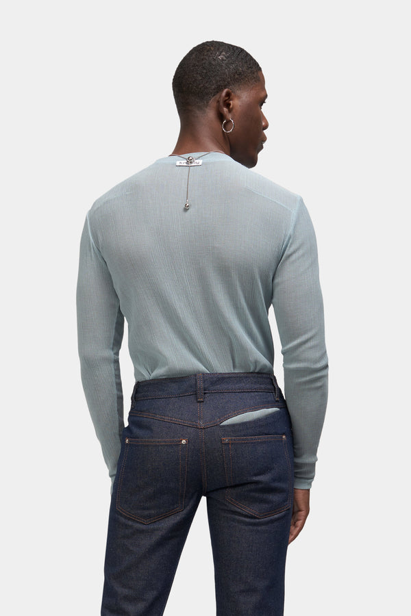 Light Blue "Uncut" Long Sleeve Shirt