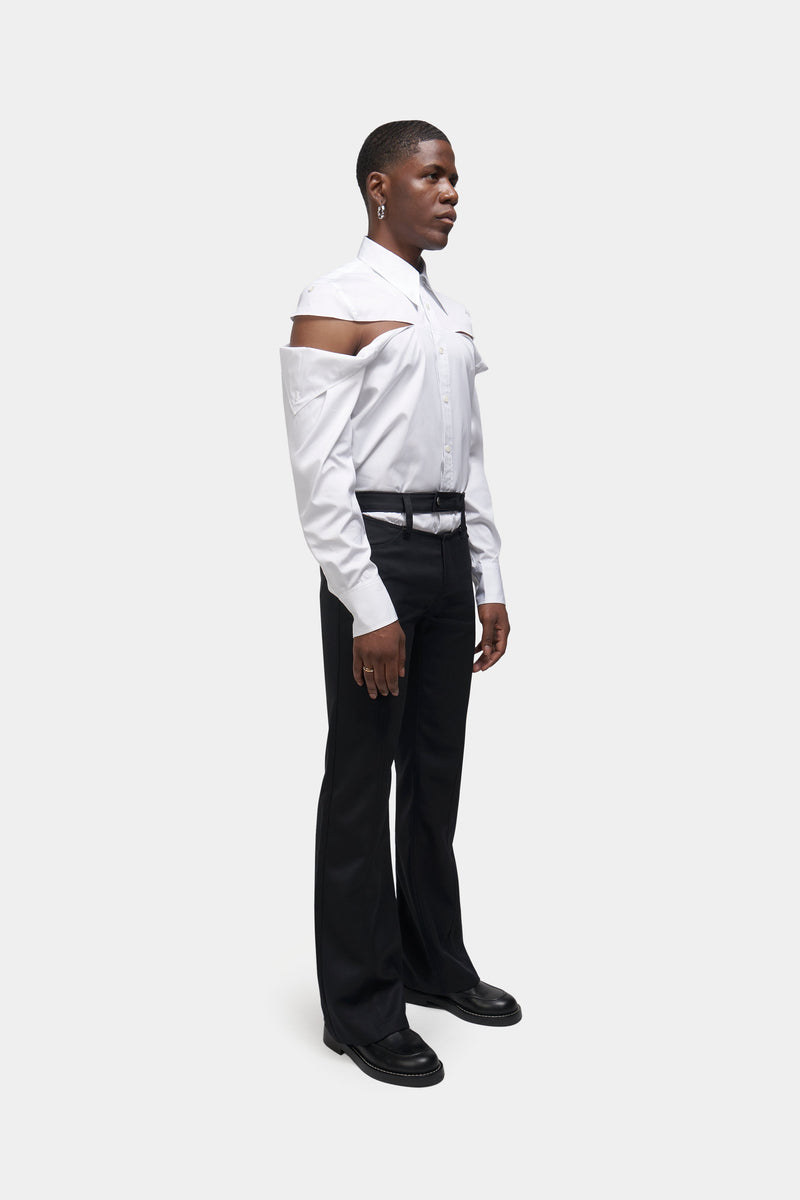 White "Hanky" Button-Up