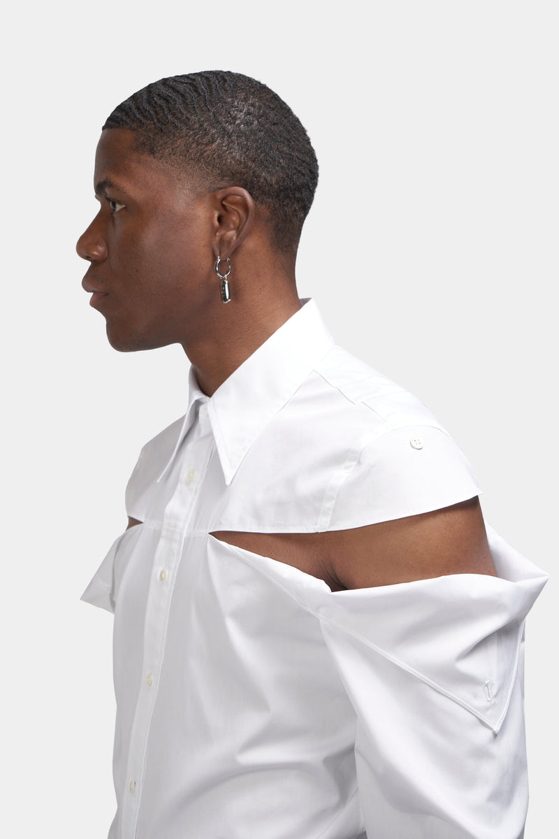 White "Hanky" Button-Up