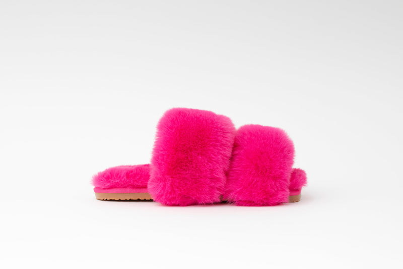 Plush Edit Slipper - Bow Pink