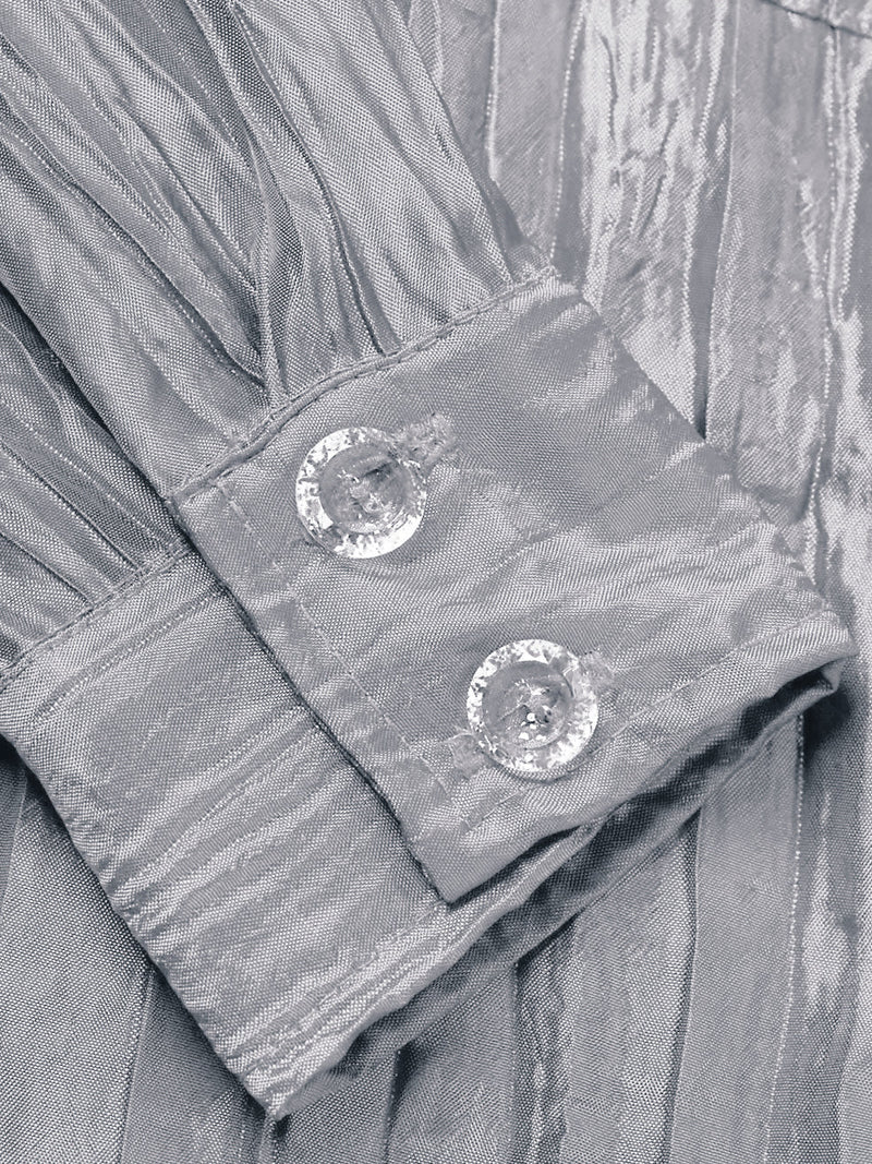 Signature Tie Front Jumpsuit | Silver