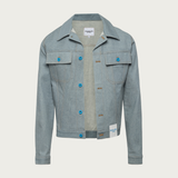 Recycled Blue Cotton Denim Trucker Jacket