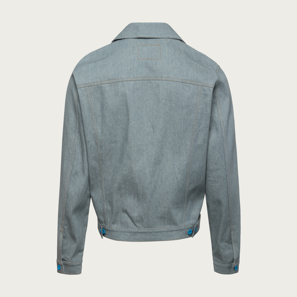 Recycled Blue Cotton Denim Trucker Jacket