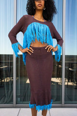 Crochet Fringe Mermaid Skirt