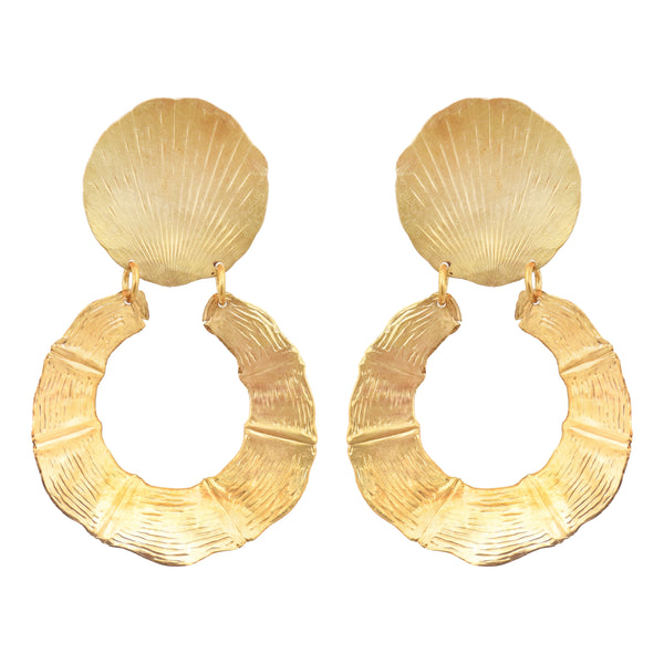 Gold Bambou Earrings