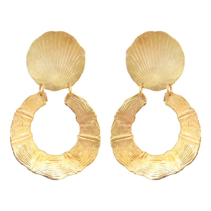 Gold Bambou Earrings