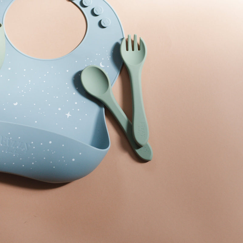 Baby Silicone Bib (Magical Blue)