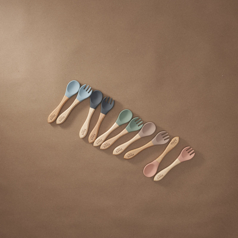 Bamboo Spoon and Fork Set (Taupe)