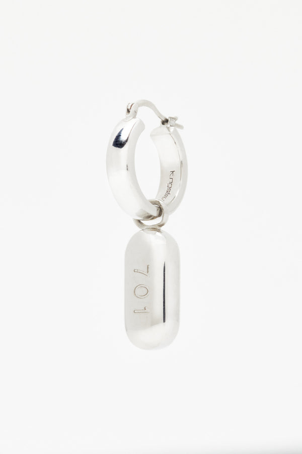 Silver "701" Drop Earrings