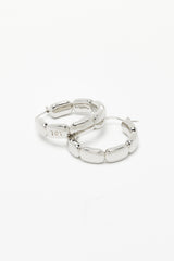 Silver "701" Hoop Earrings