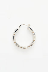 Silver "701" Hoop Earrings