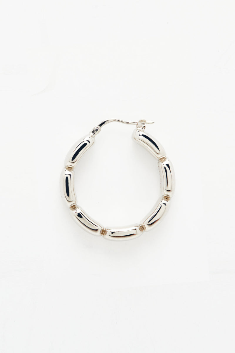 Silver "701" Hoop Earrings