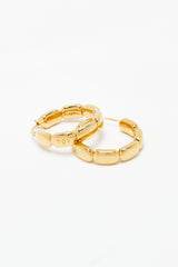 Gold "701" Hoop Earrings