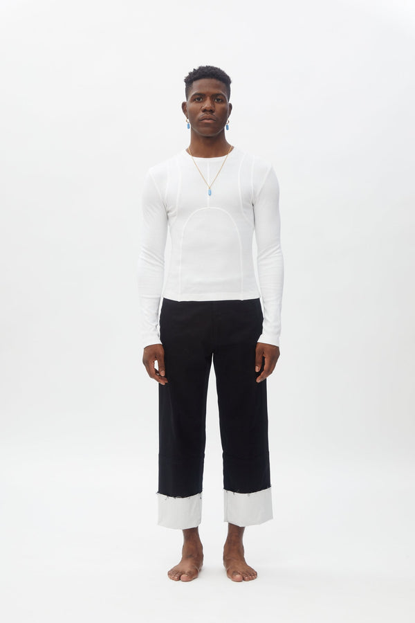 Dark Olive "Dani LS" Ribbed Top