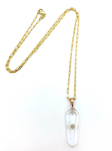 Power Crystal Mini1 Point Diamond Necklace