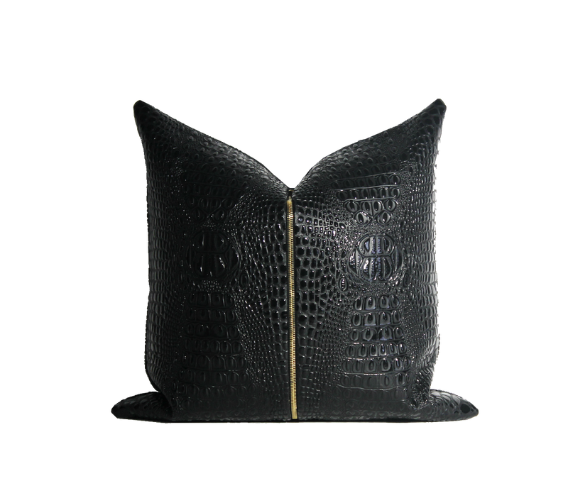 NOIR © Crocodile Skin Pillow