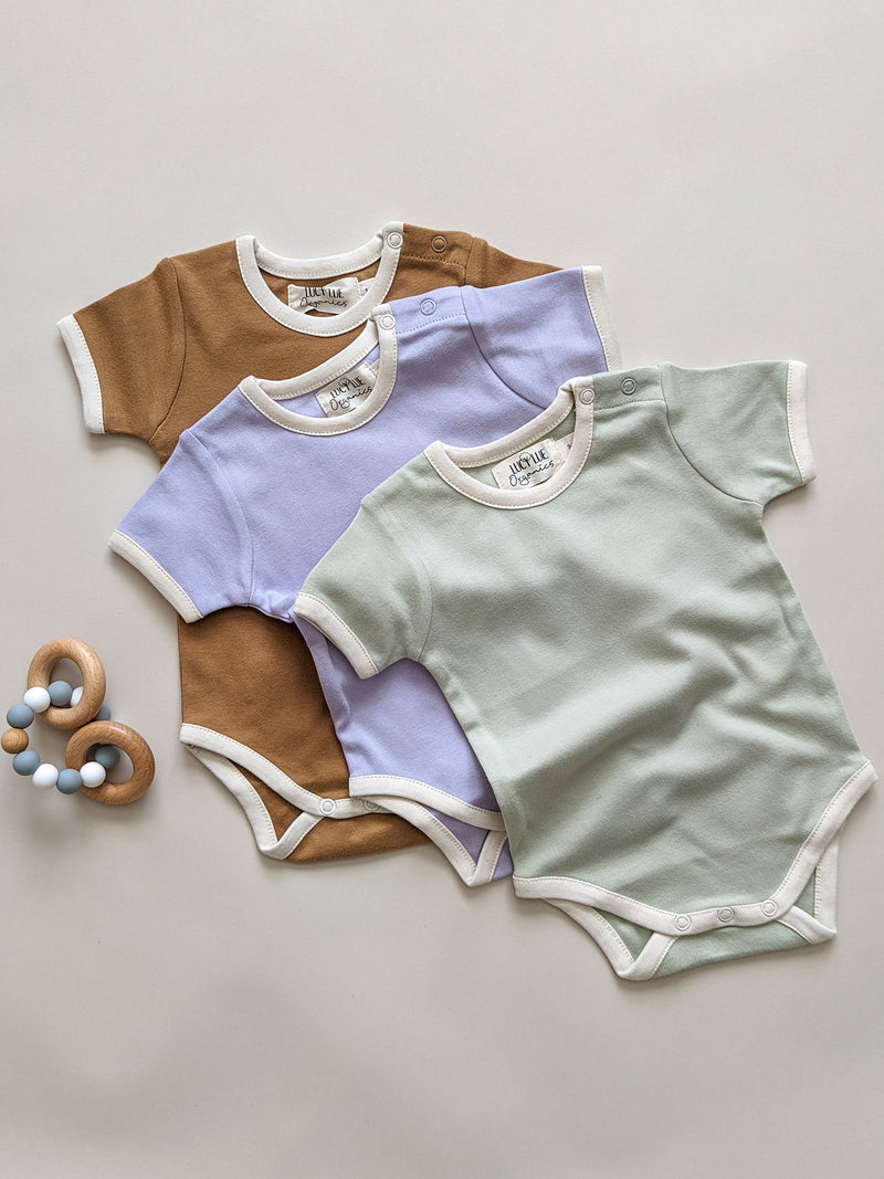 retro organic ss bodysuit | sage