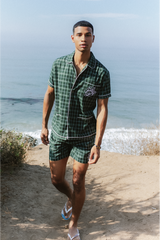 Bogart PJ Short in Green Tartan