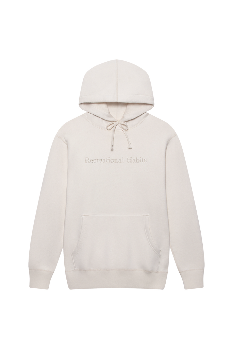 Driver Hoodie with Wordmark in Cream